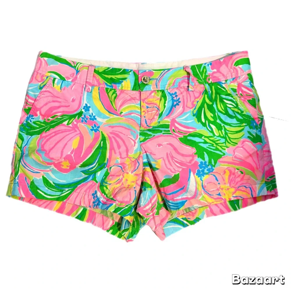 Lilly Pulitzer‎ The Callahan Shorts Multi So A Peeling Elephant Print Bright 16